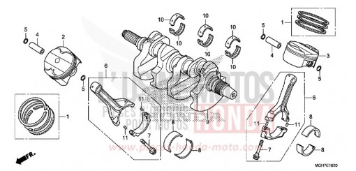 VILEBREQUIN/PISTON VFR1200XF de 2015